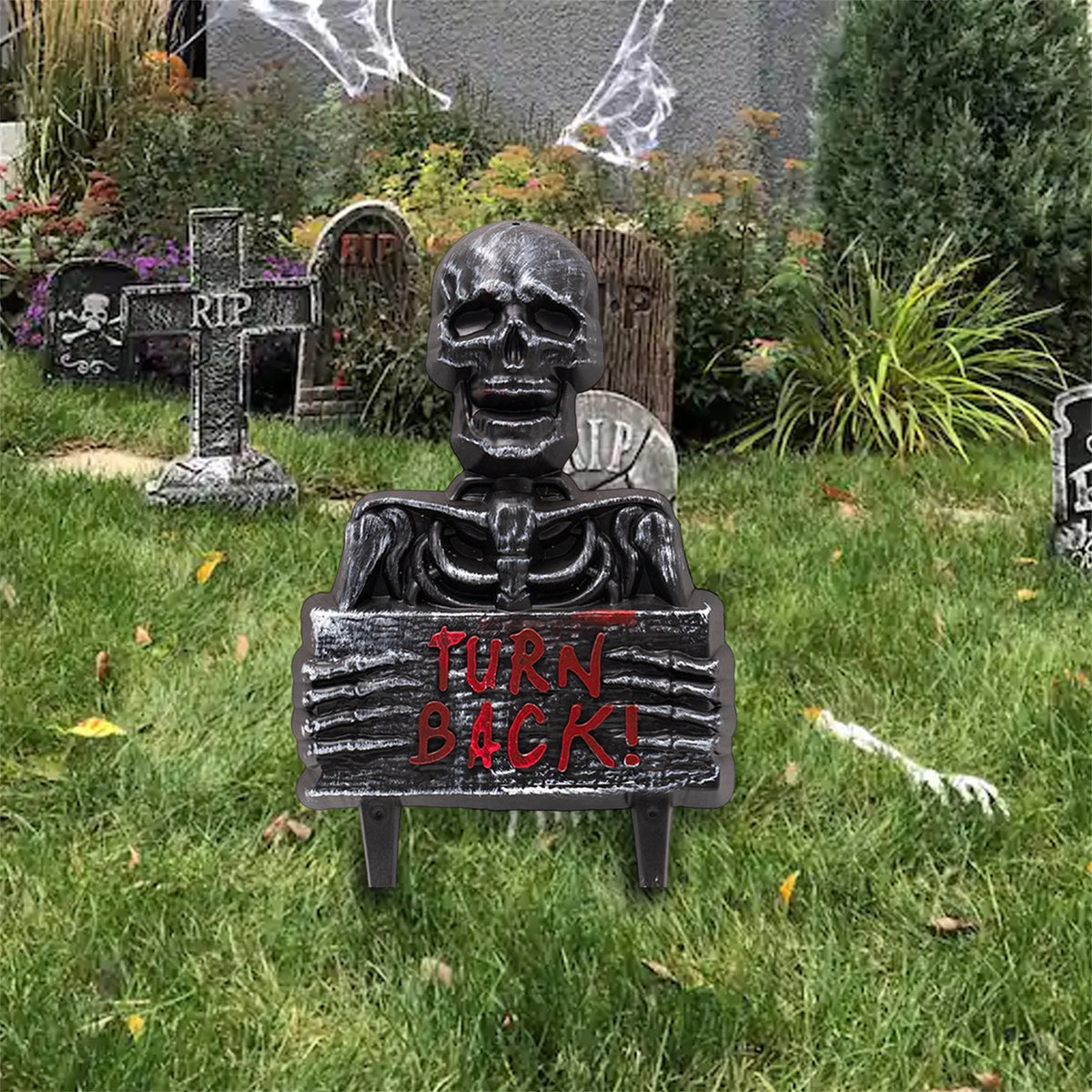 Spooky Skeleton Garden Stakes Set, 3-Piece