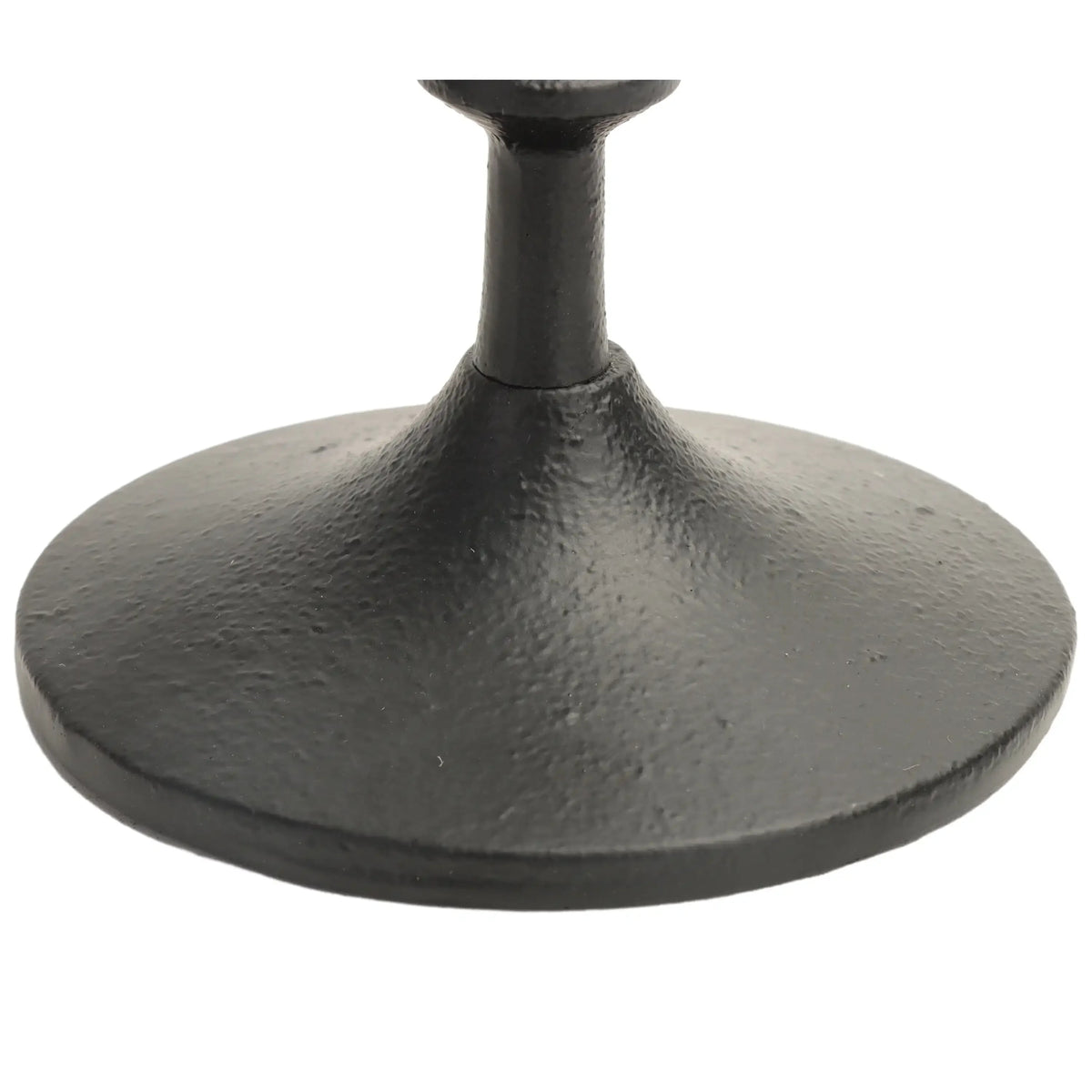 Heavy Duty Black Cast Iron Taper Candle Holder (7.8&quot;)