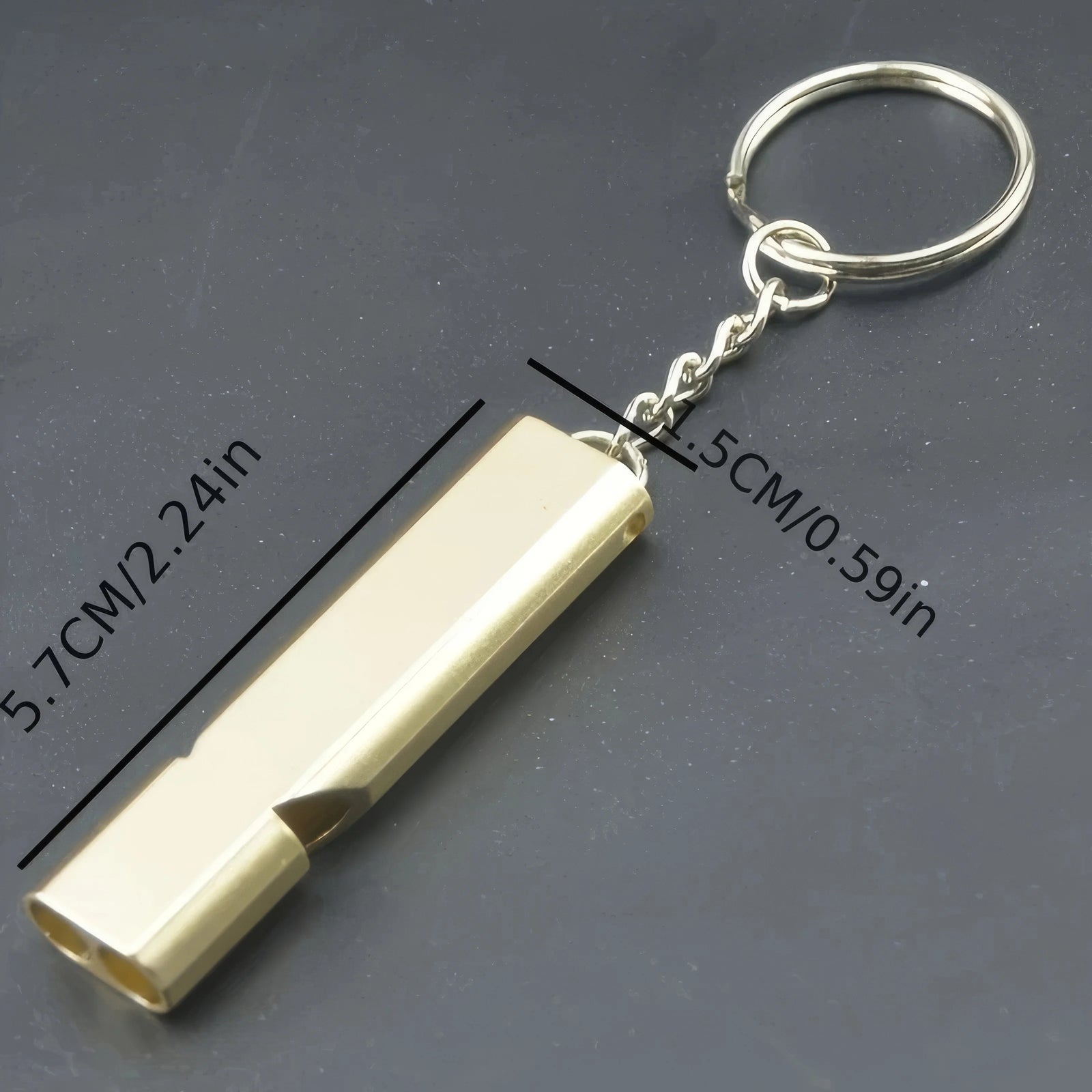 Golden Survival Whistle 5.7cm Durable Metal Whistle