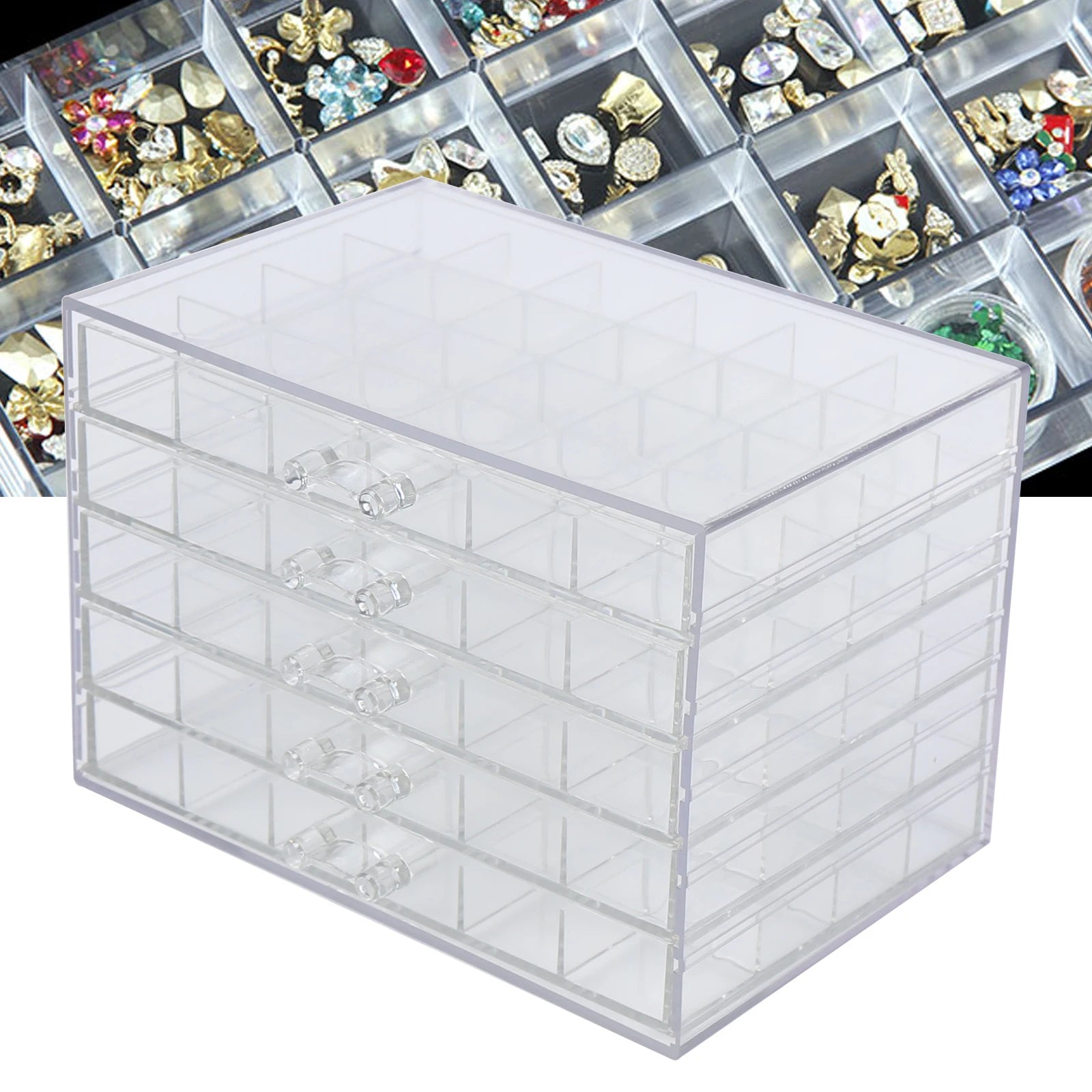 Jewelry Storage Case 5-Tier with Drawers