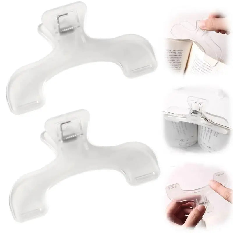 Transparent Book Page Marker Clip Multifunctional Reading Aid Holder