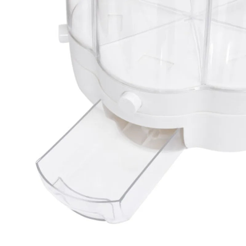 Rotating Food Storage Container Transparent Rice Dispenser
