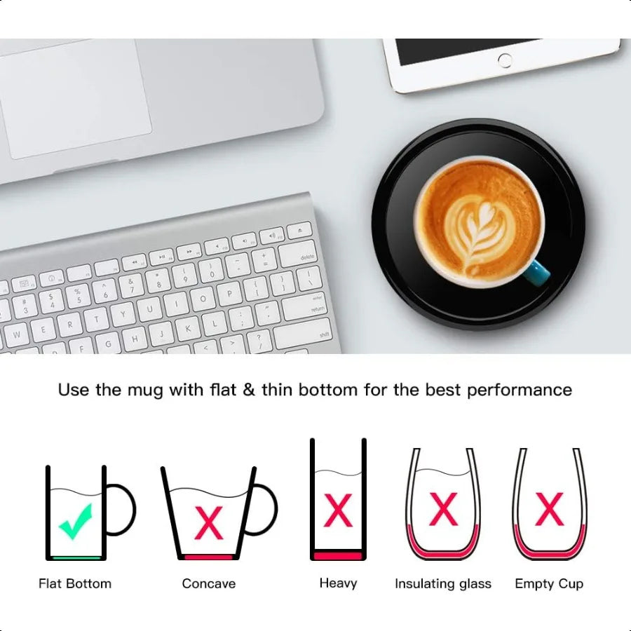 Coffee Cup Warmer Gravity-Induction Mug for Desk Use