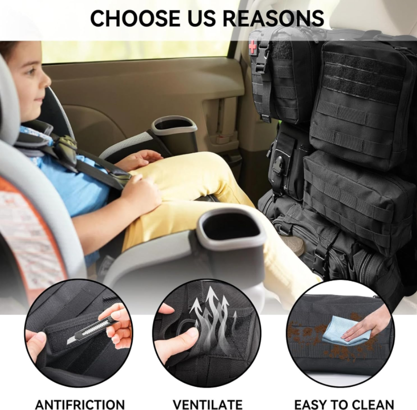 Universal Car Seat Molle Panel Tactical Organizer