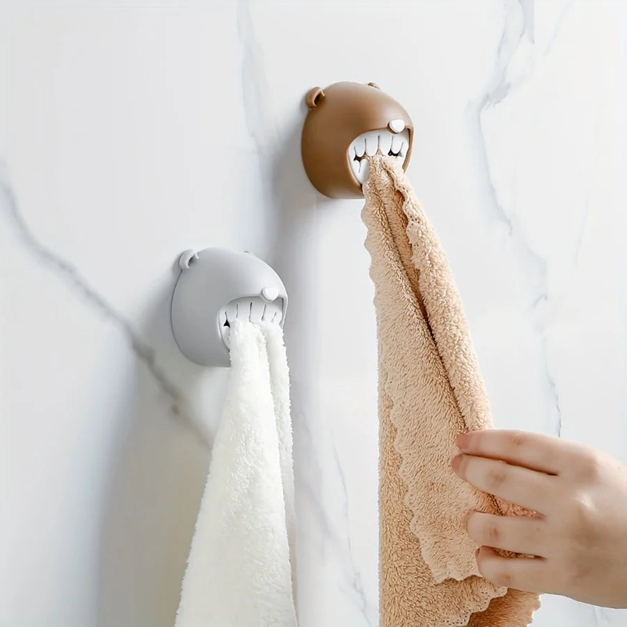 Self-Adhesive Towel Rack 2PCS for Kitchen and Bathroom Use (Mixed)