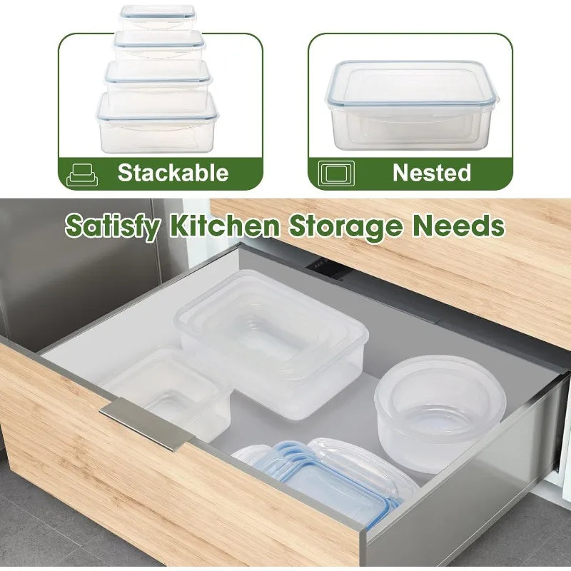 Airtight Food Storage Containers 16-Piece Set for Pantry Kitchen