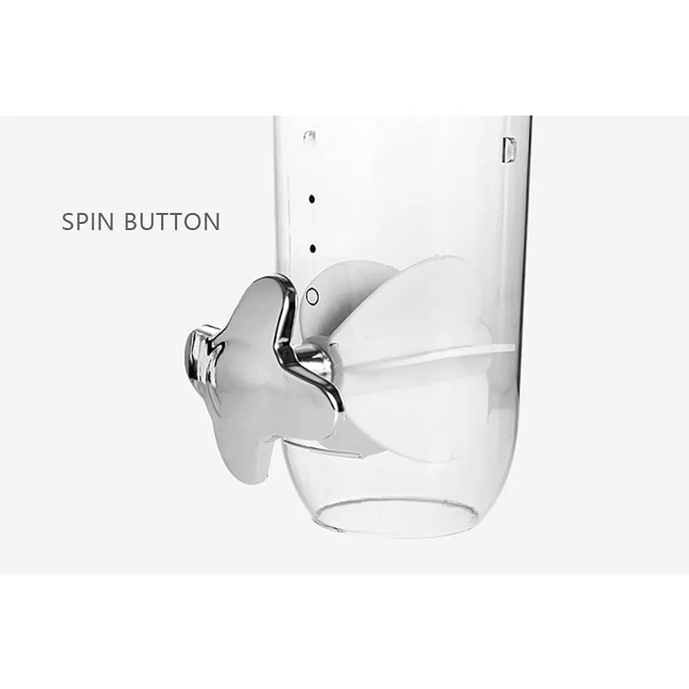 Dual Cereal Dry Food Wall Dispenser (Silver)