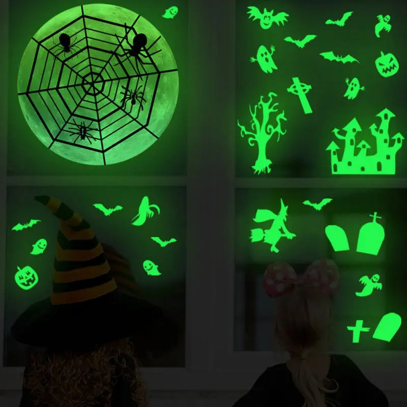 Glow-in-the-Dark Halloween Window Stickers