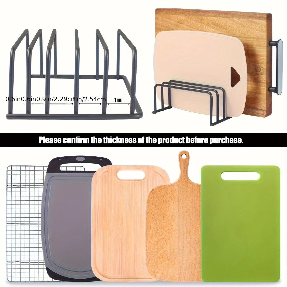 Cutting Board Holder Cabinet Organizer Rack