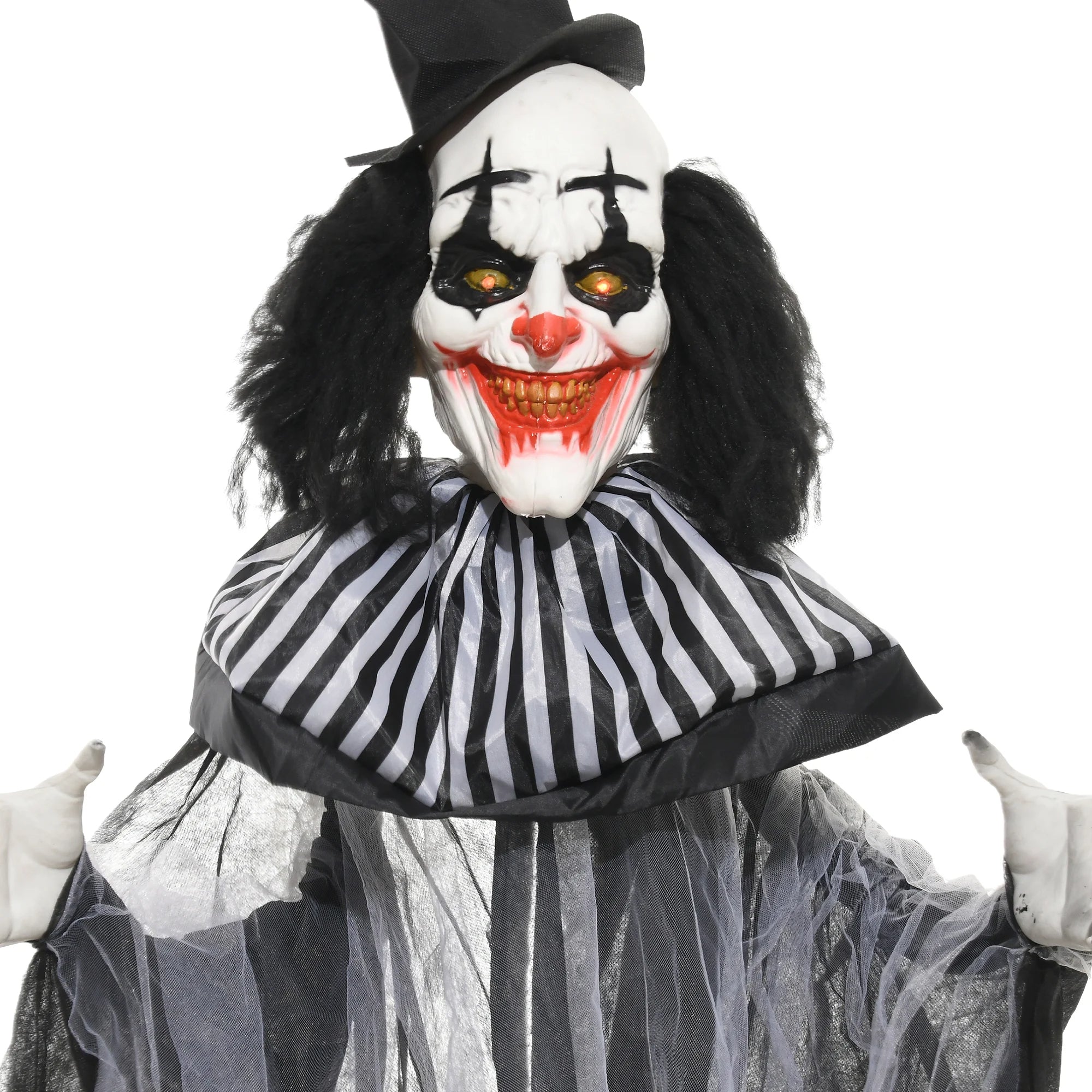 Hanging Creepy Striped Clown Halloween Yard Decor