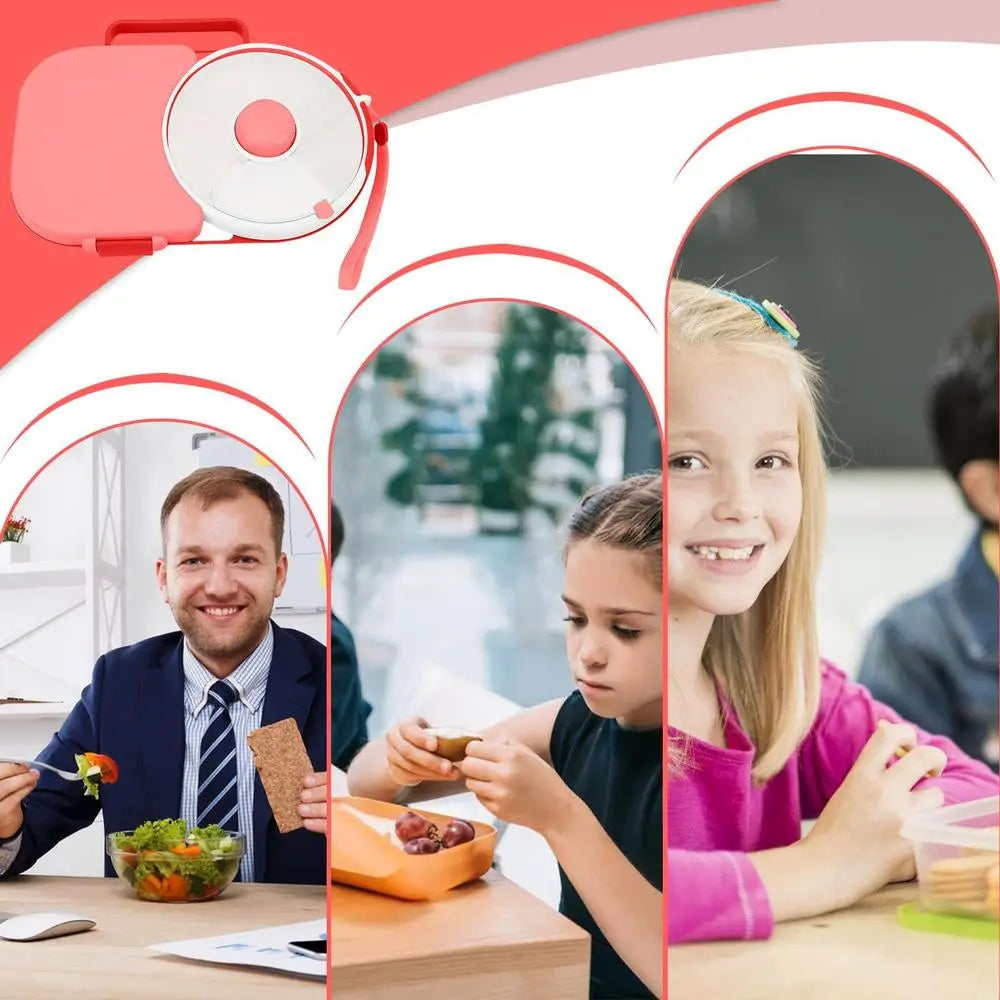 Portable Snack Rotating Lunchbox with 5 Compartments (Green)