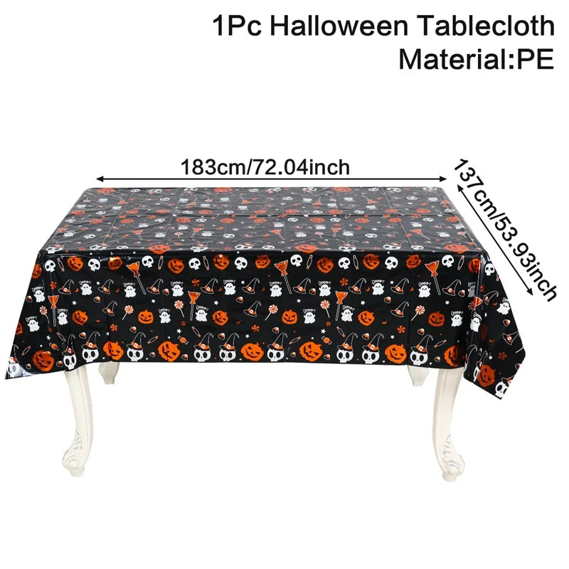 Disposable Halloween Tablecloth for Home Halloween Decor