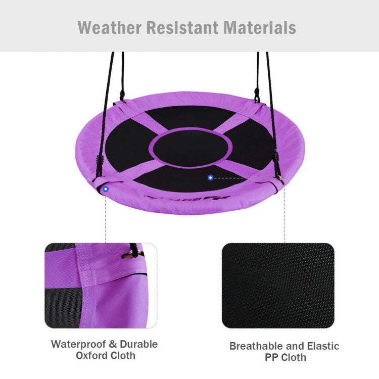 Flying Saucer 40&quot; Tree Swing Indoor Outdoor Play Set, Purple
