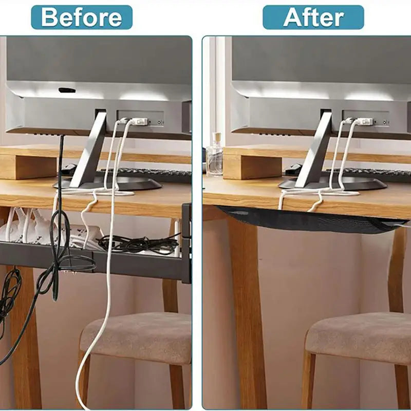 Under Desk Cable Management Net Mesh Durable Wire Organizers