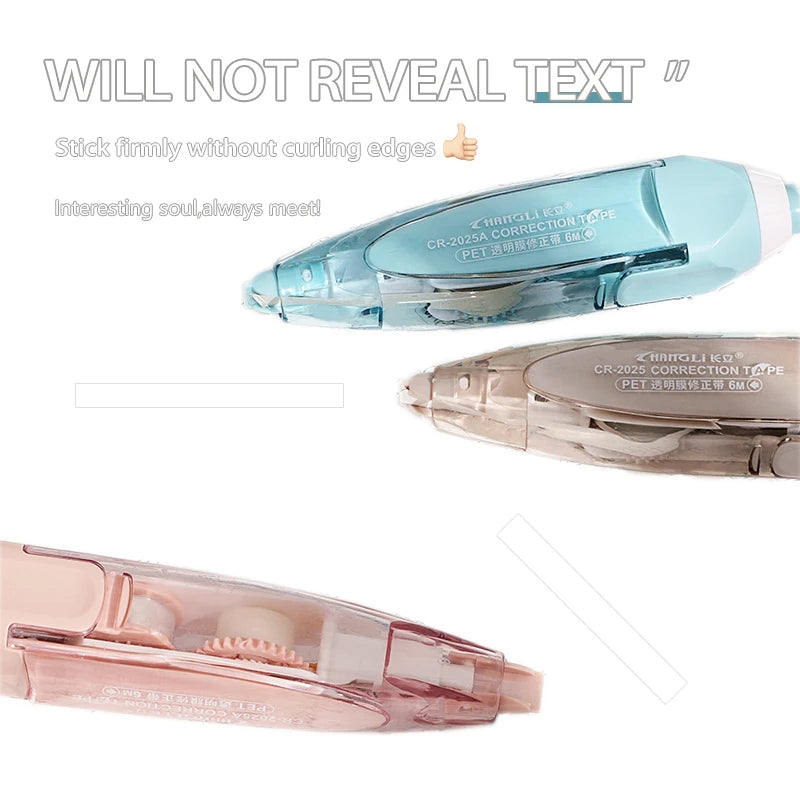 Refillable Correction Tape Set (4 Dispensers, 10 Refills)