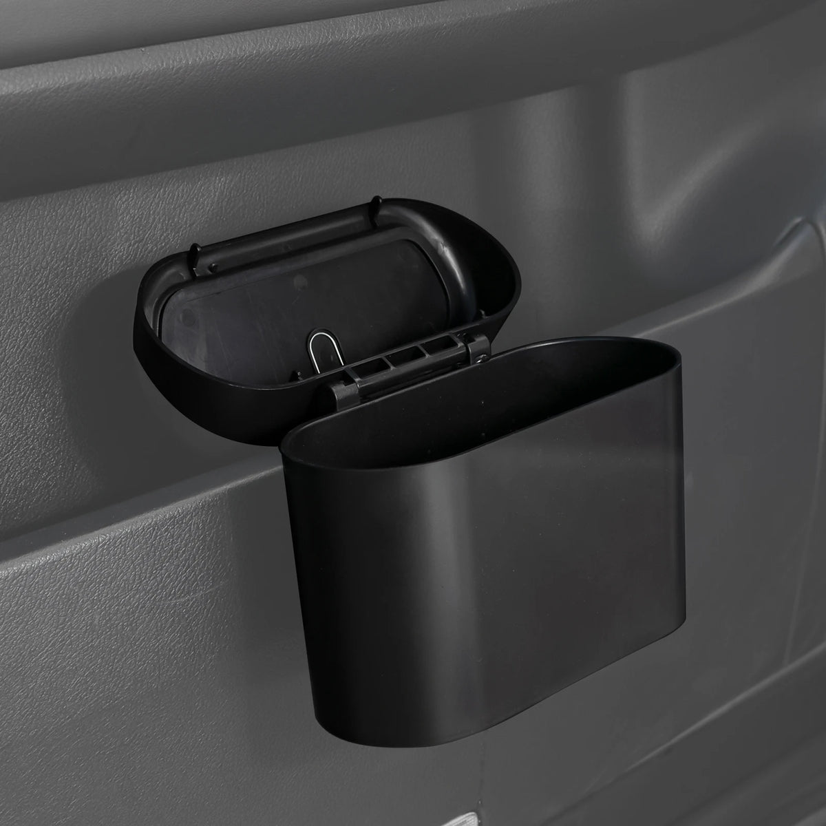 Mini Car Trash Can with Flip Lid Waterproof Hanging Garbage Bin