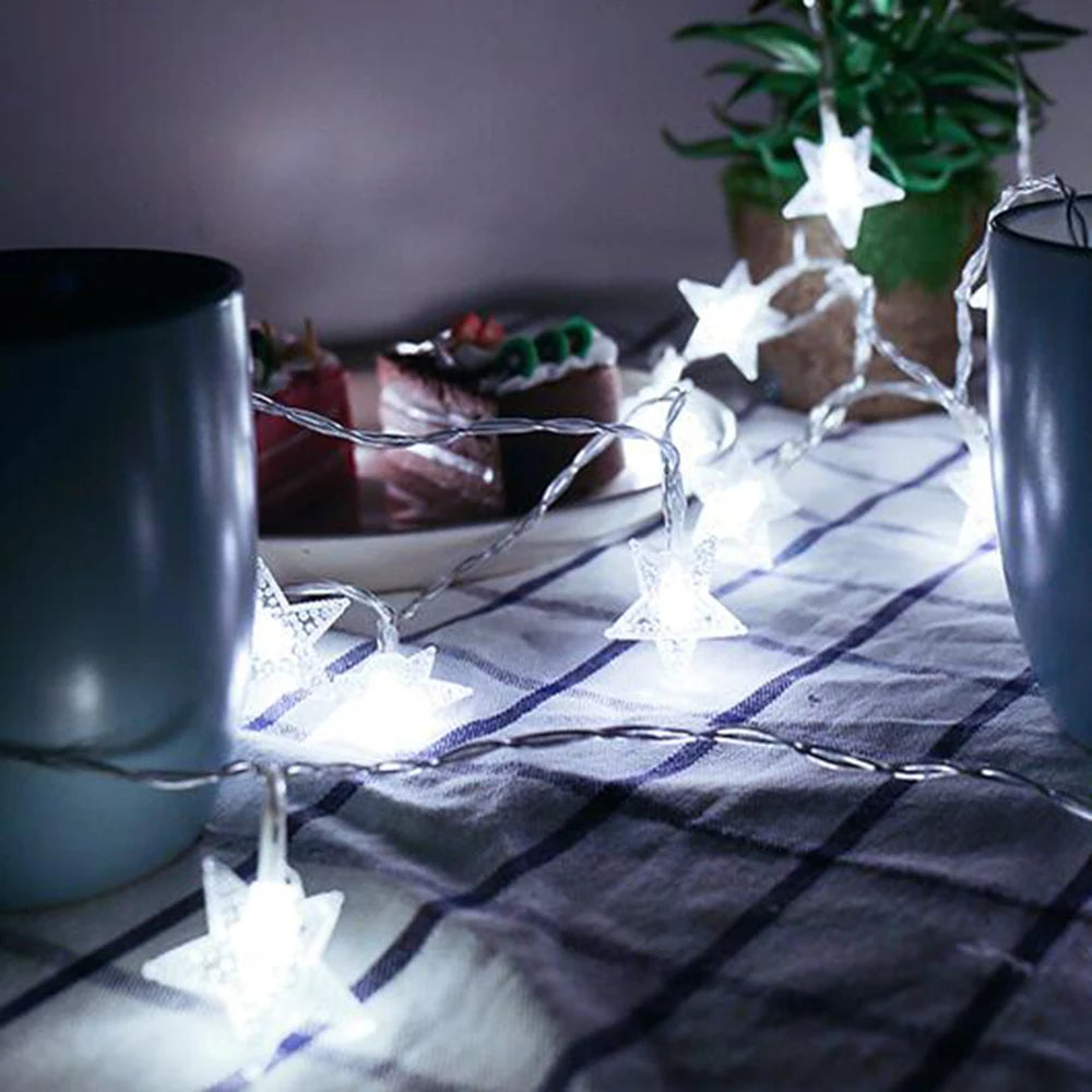 LED String Lights Outdoor Star Chain Lights (Cool White)