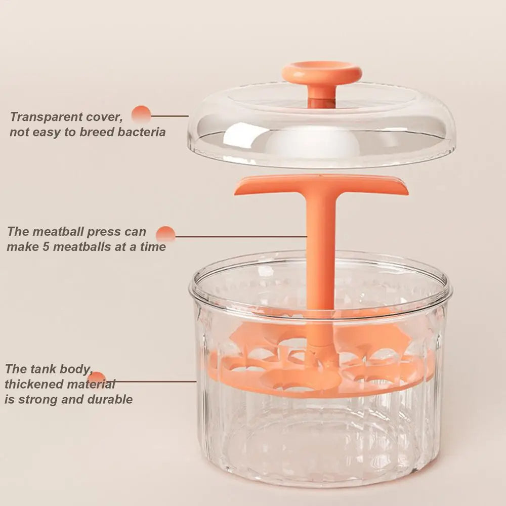 Meatball Maker Mold Reusable 5 Balls for Easy Kitchen Use