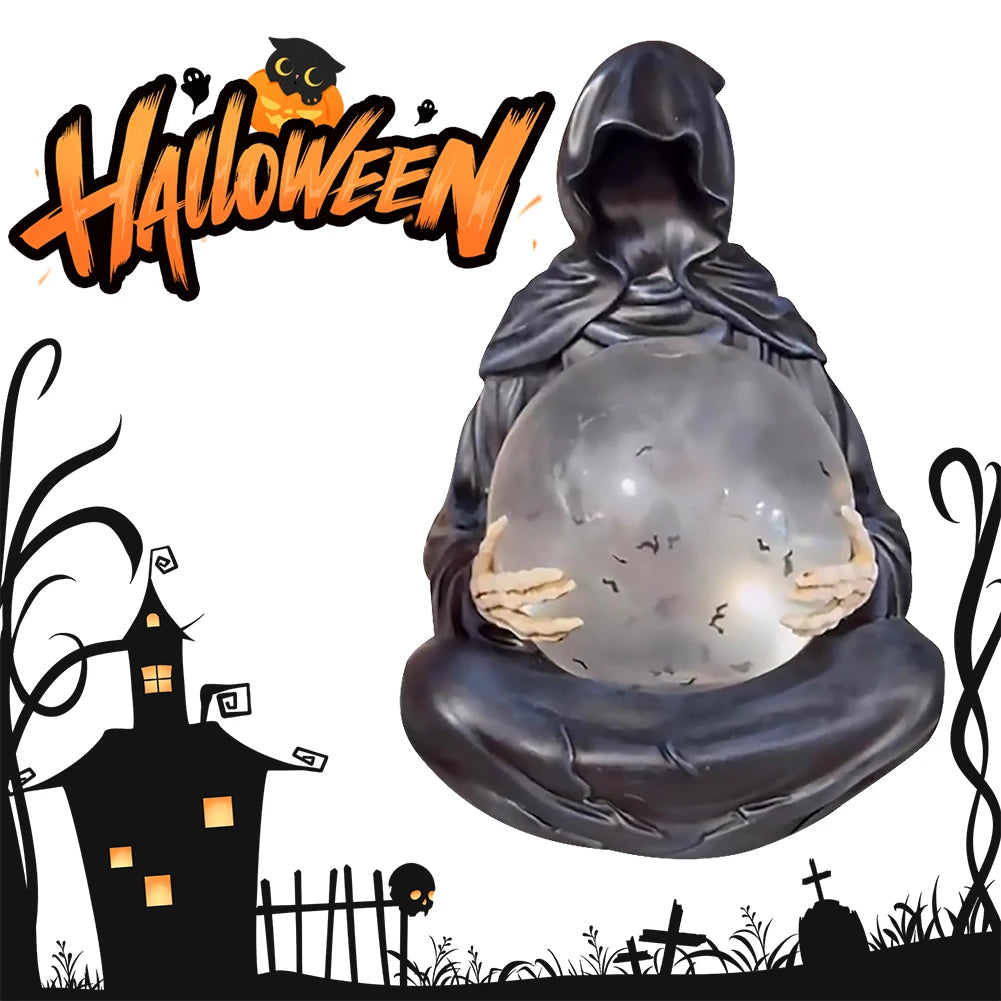 Gothic Grim Reaper Water Globe with LED Lights