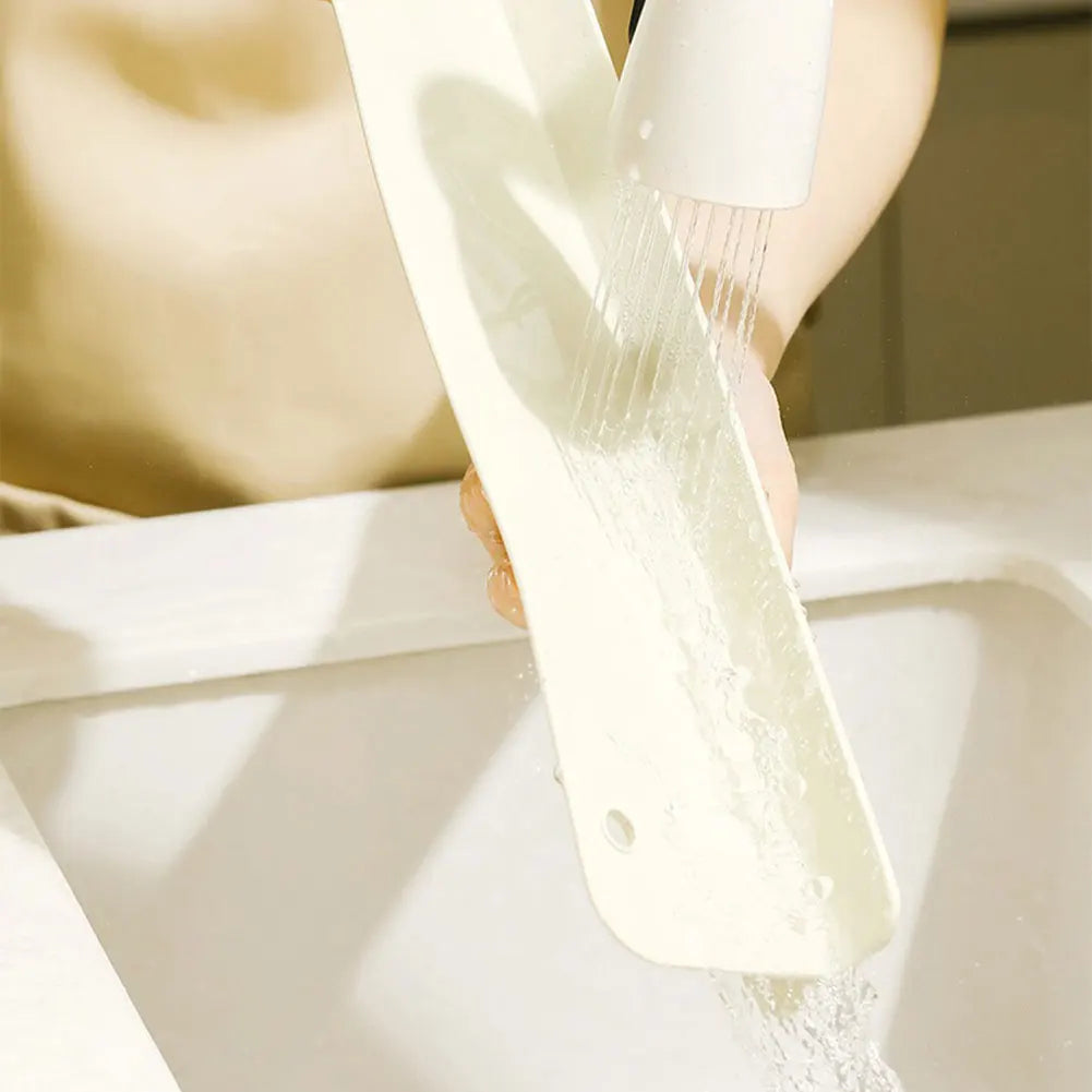 Silicone Sink Splash Guard with Suction Cup (Beige)