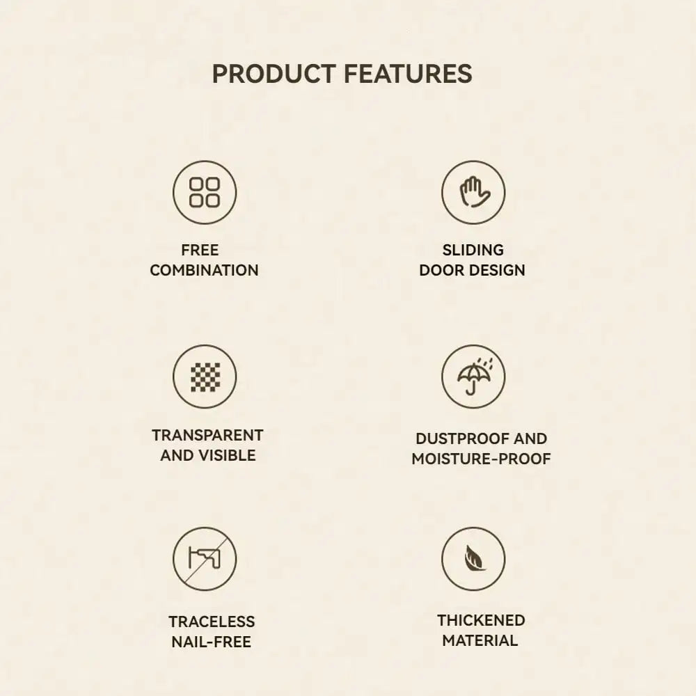 Wall Storage Organizer 3-Tier Display Case for Small Toys Figures (White)