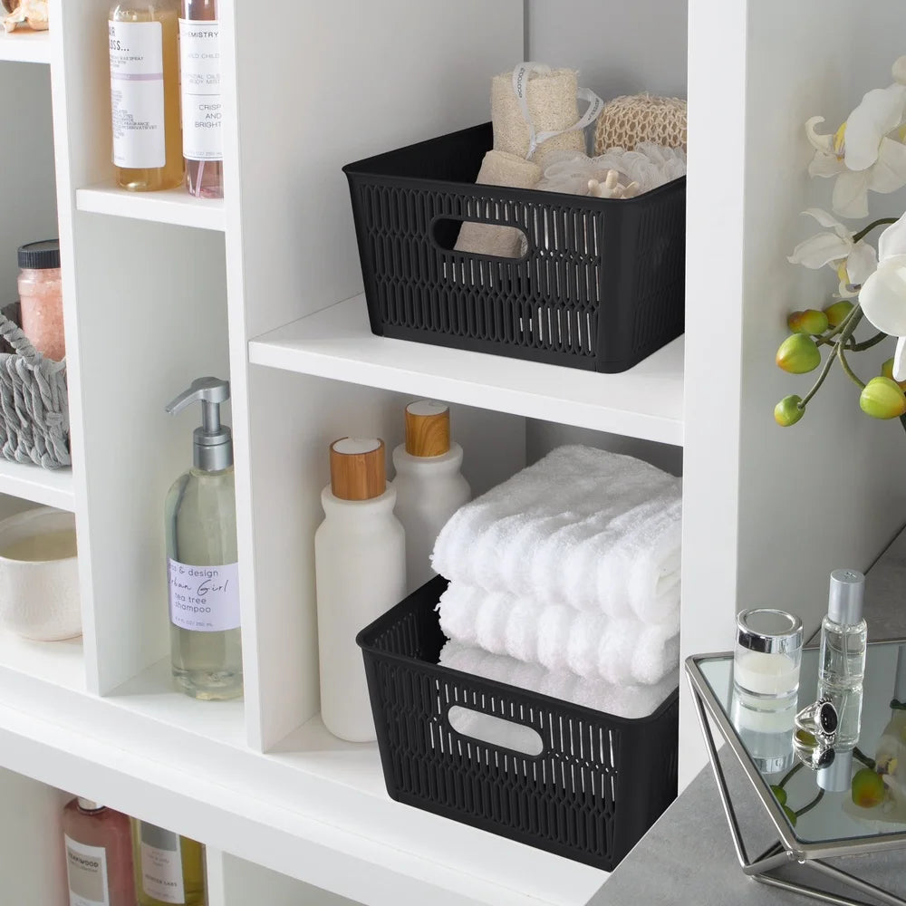 Stackable Organizing Bins with Comfort Handles – Modular Closet &amp; Pantry Storage