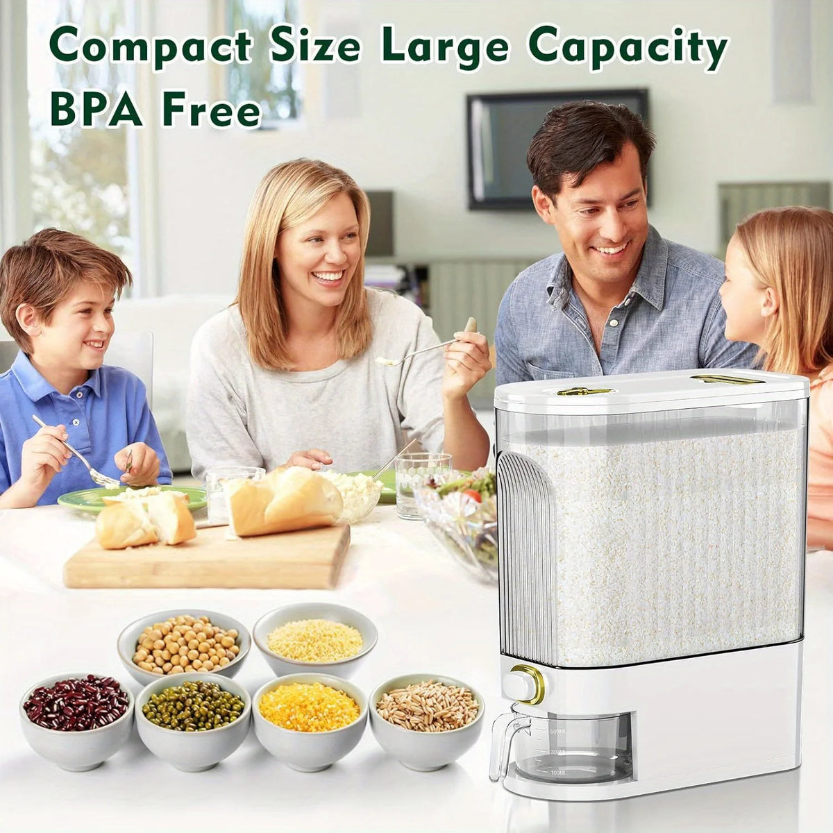 Airtight Rice Dispenser 10Kg Pantry Storage Container