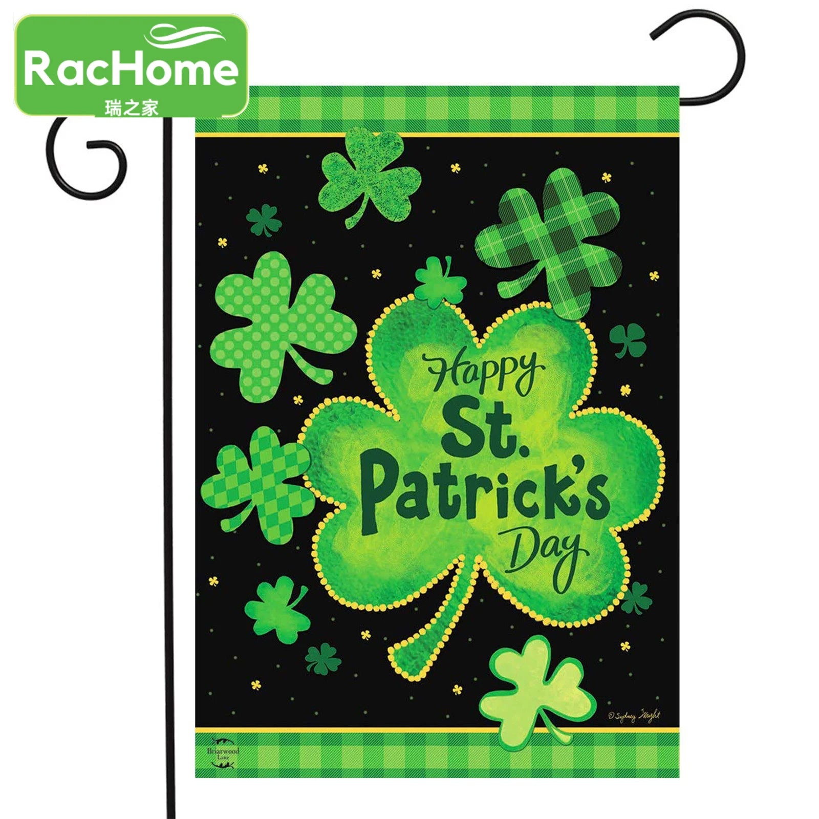 St. Patrick's Day Garden Flag Double Sided Irish Clover Decor