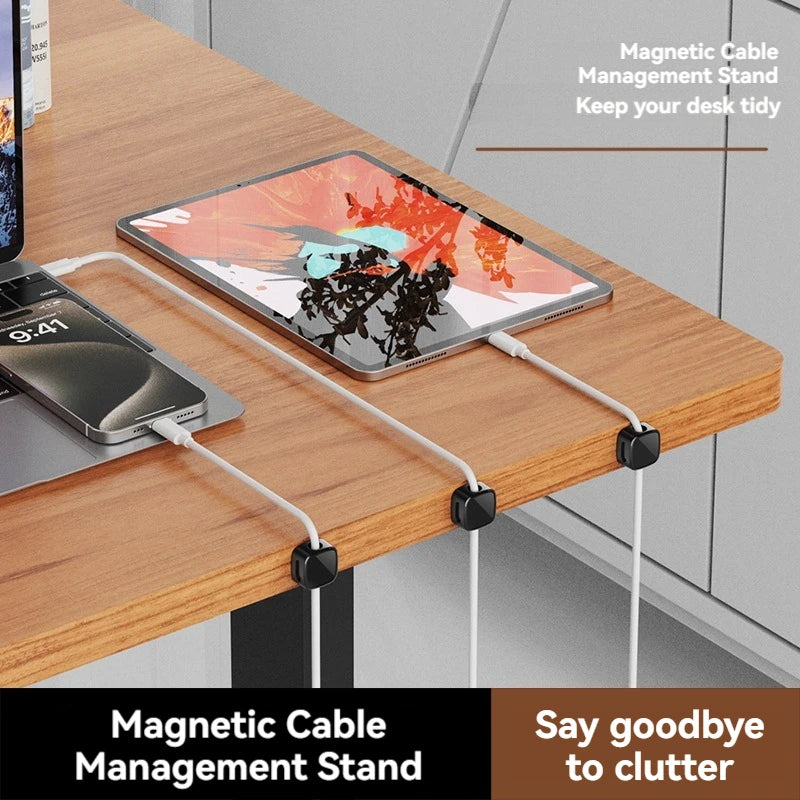 Magnetic Cable Clip Holder Adhesive Wire Organizer (White)