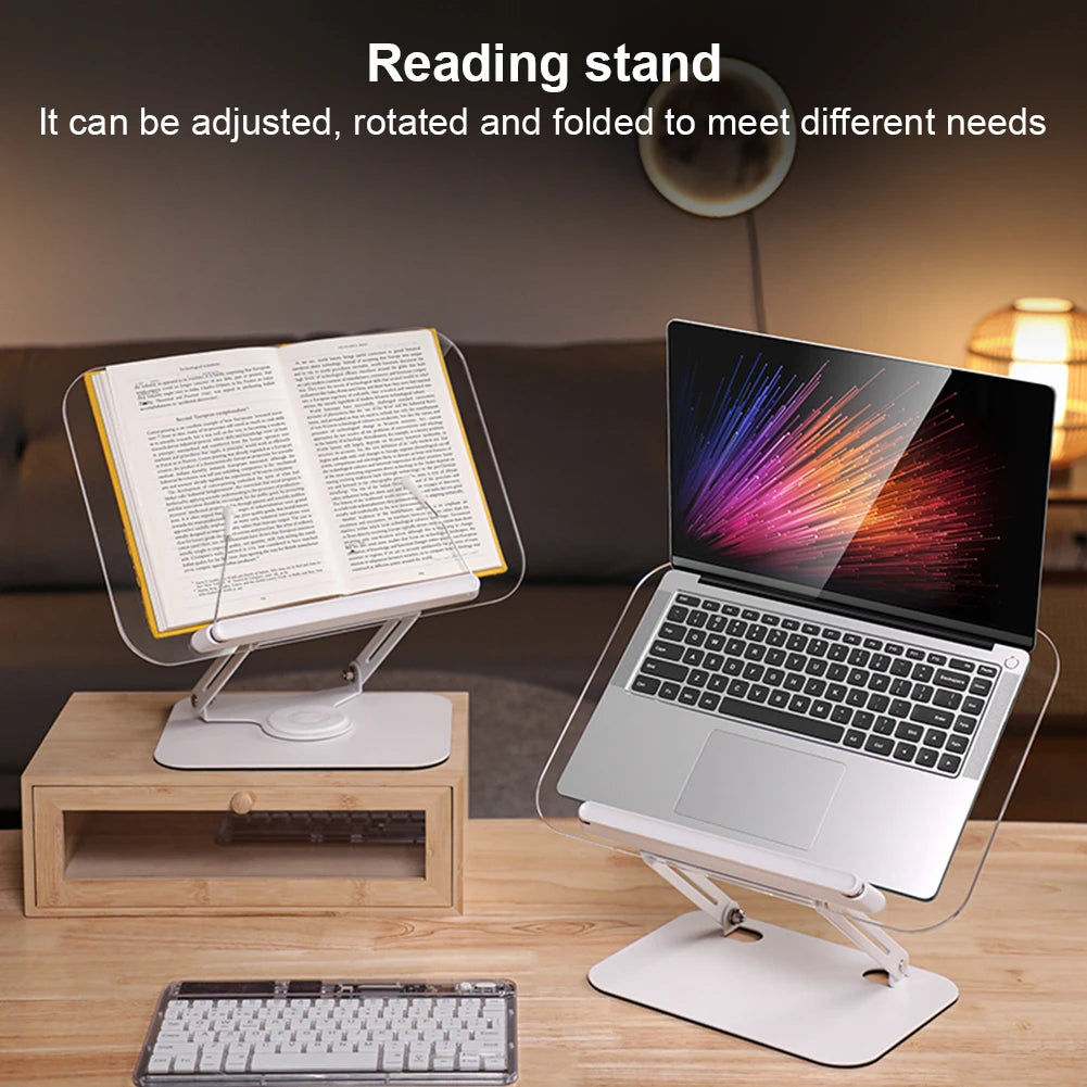Acrylic Foldable Desktop Riser Adjustable Recipe Book Holder