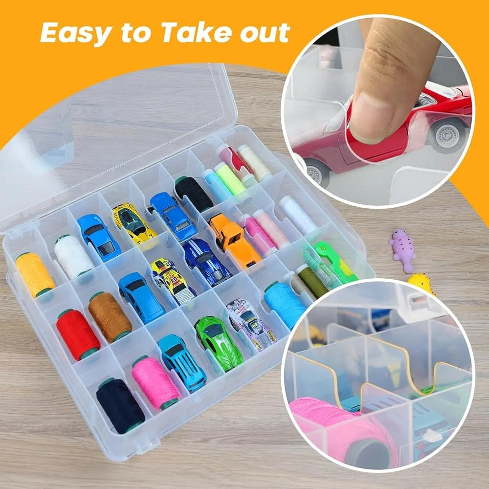 Double Sided Sewing Embroidery Thread Storage 46 Compartments