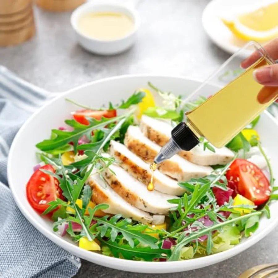 100ML Leak-Proof Oil Dispenser Bottle with Twist-Top Cap – Squeeze Condiment Container for Cooking, BBQ, Camping &amp; Soy Sauce