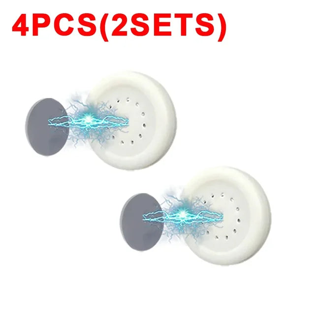 2 Sets Strong Magnetic Hooks Anti-Loss Wall Mount (White Gray)