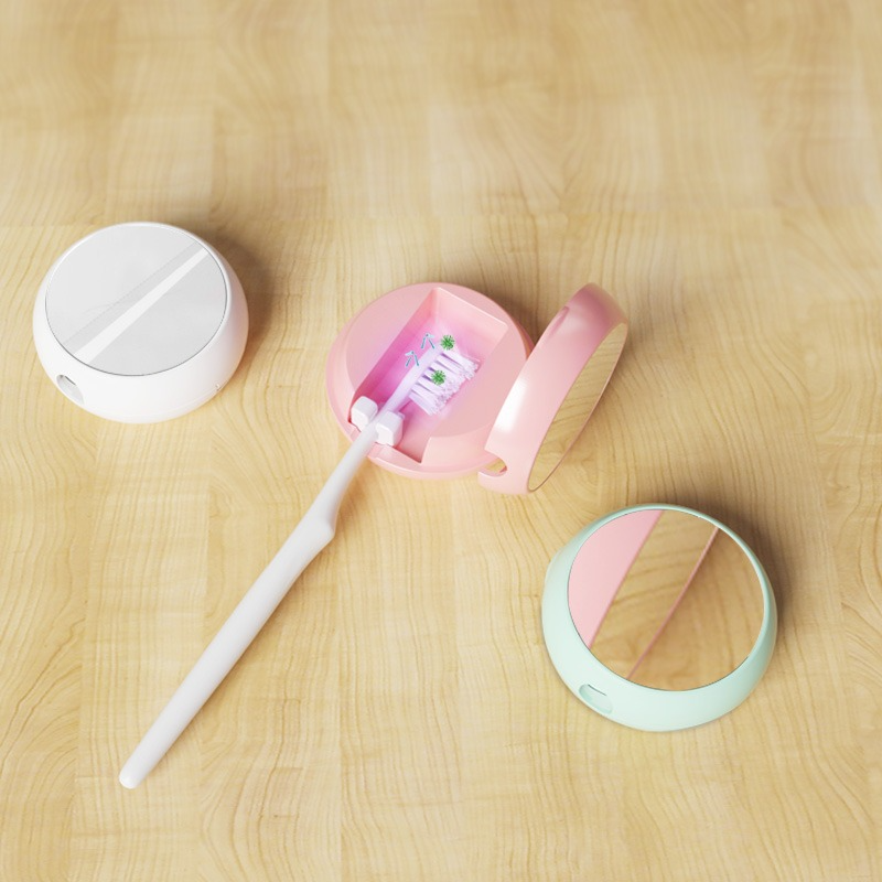 Portable UV Toothbrush Cleaner Dryer Box (White)