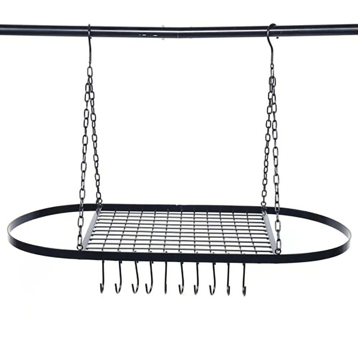Kitchen Metal Hanging Pot Rack Wall Ceiling Mount