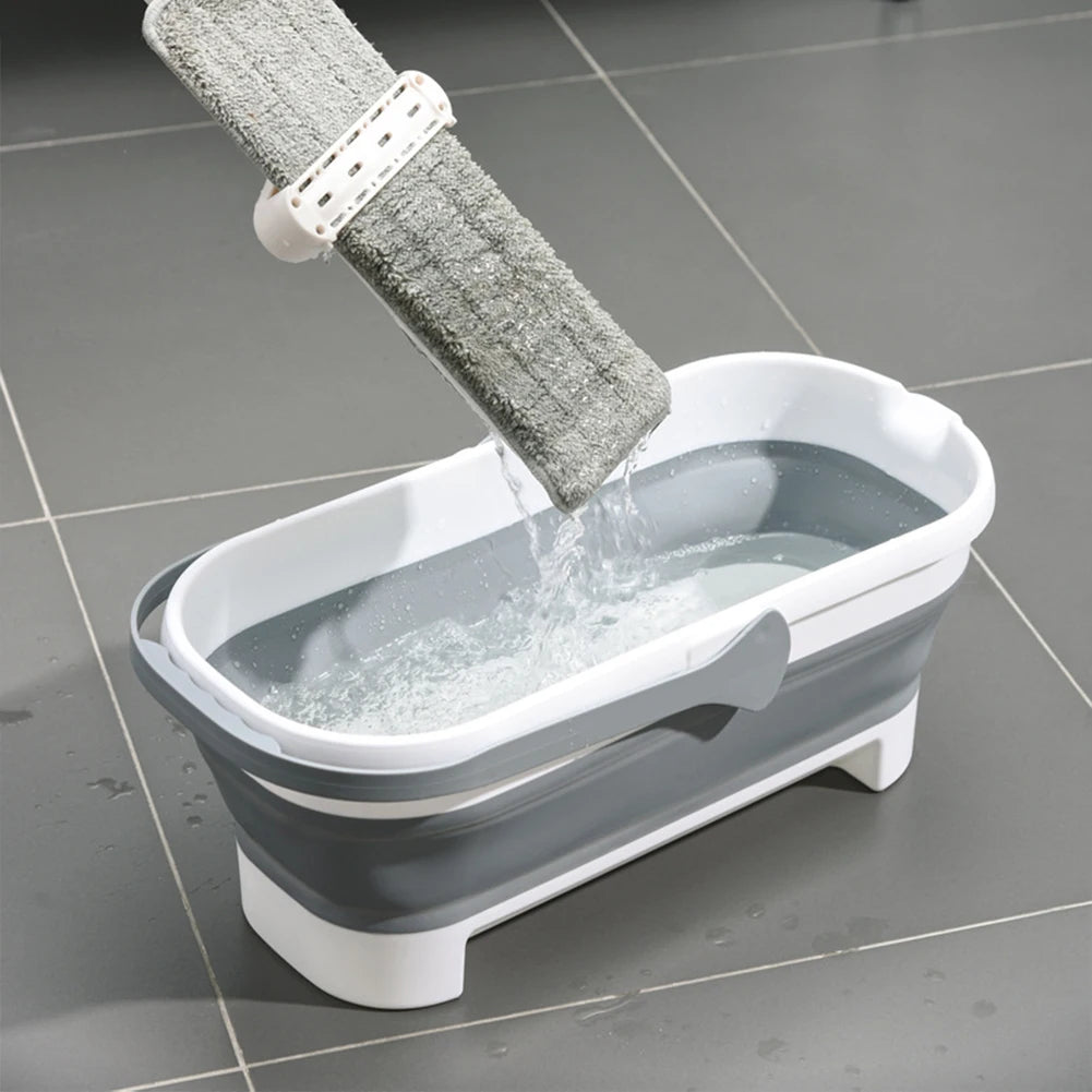 Foldable Silicone Washing Basin for Car Wash (Gray)