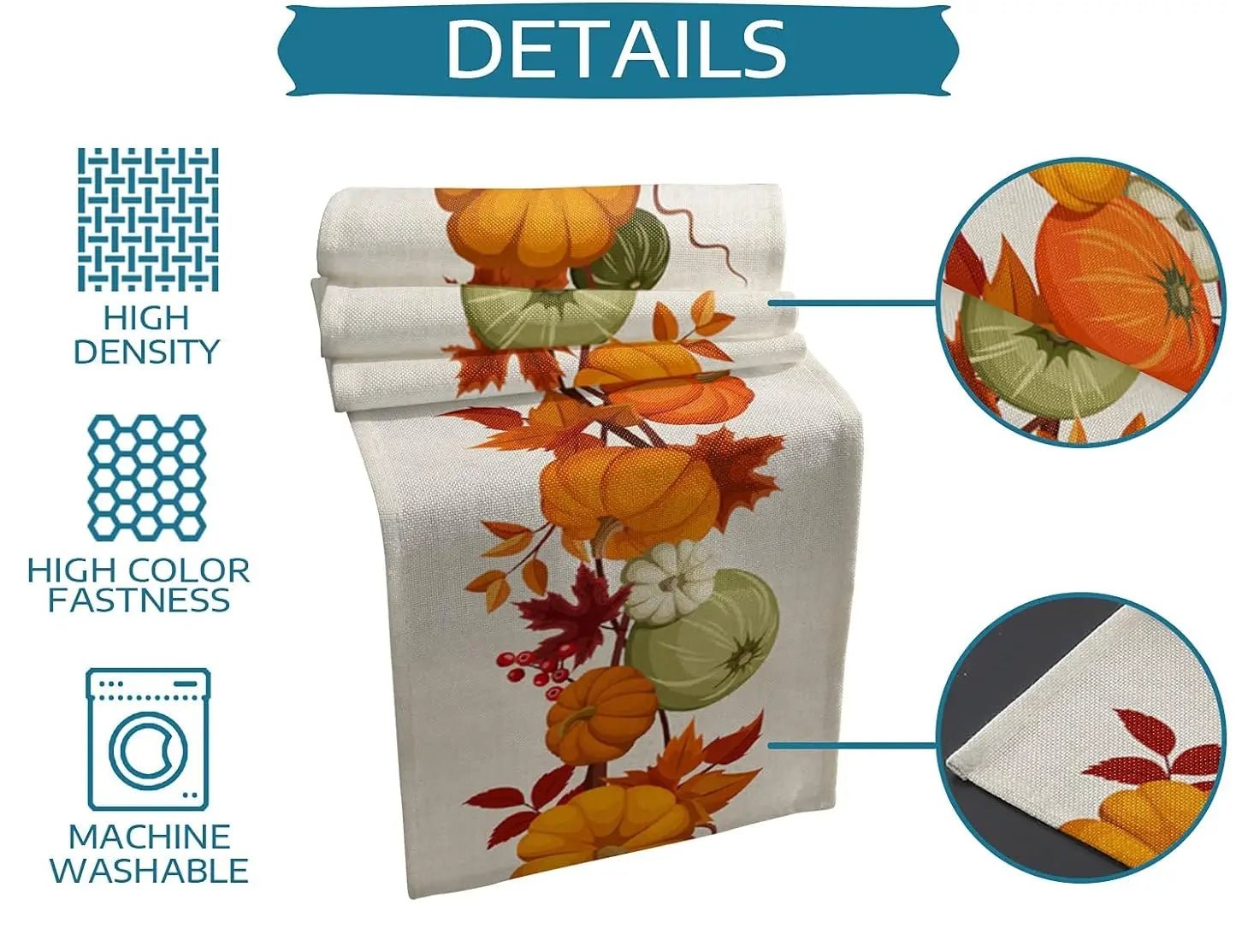 Autumn Maple Leaf Table Runner for Fall Decoration