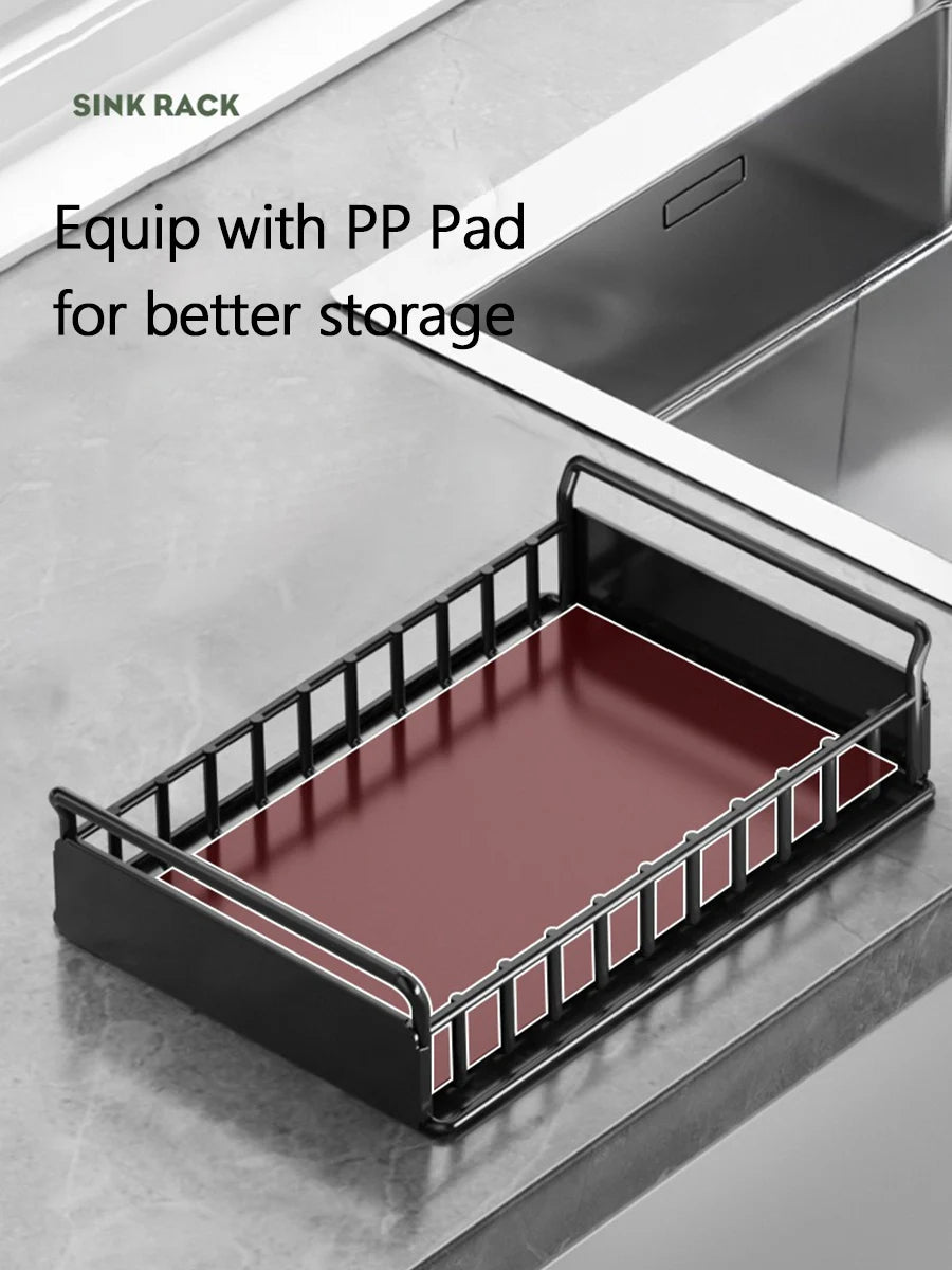 Under Sink Organizer with Sliding Drawers 2-Tier Height Adjustable Kitchen Cabinet Storage