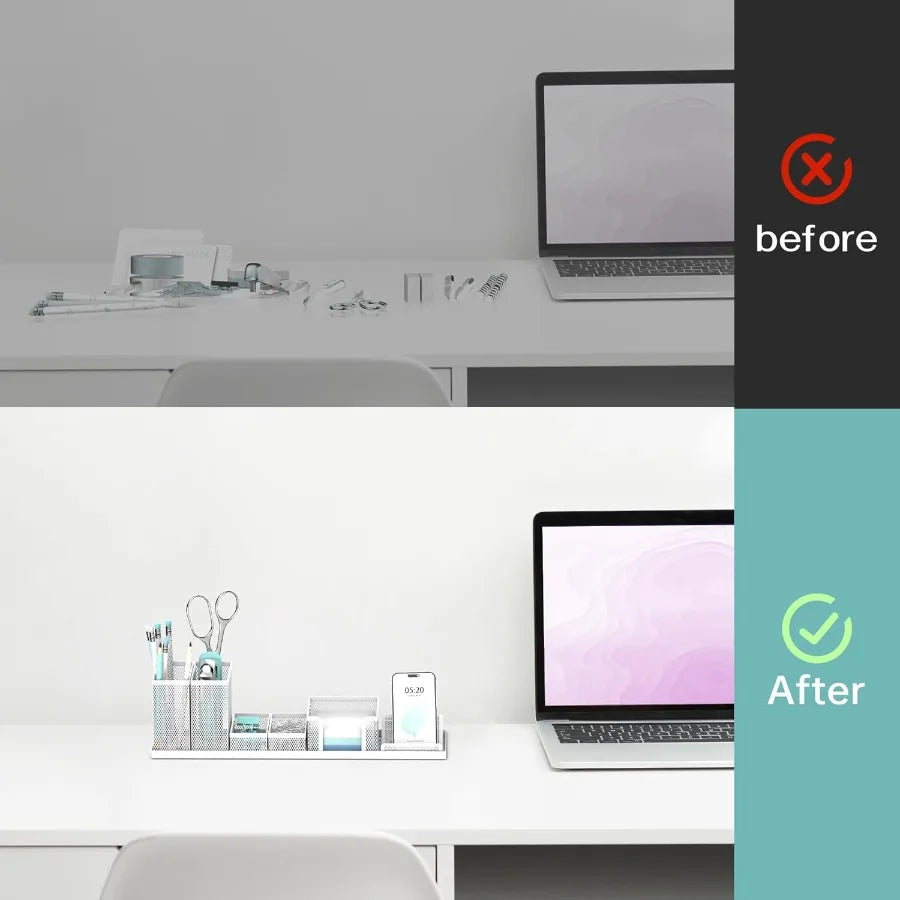 Desktop Organization Set Mesh Pen Holder 6PCS