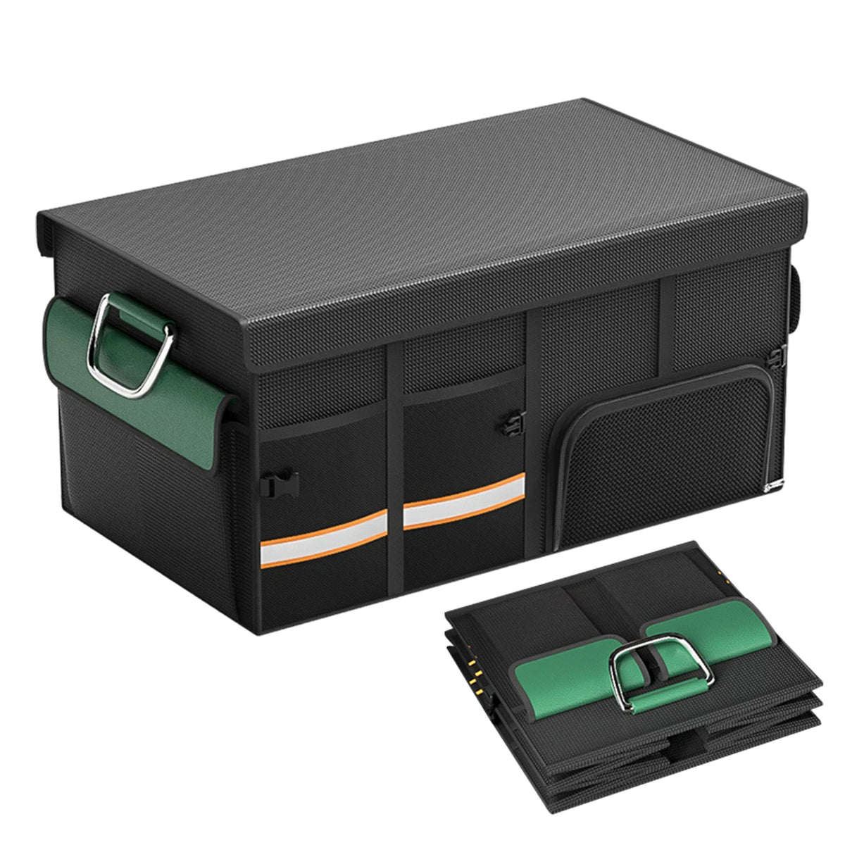 Car Trunk Organizer Multi-Compartment Foldable Anti-Slip Storage Bag