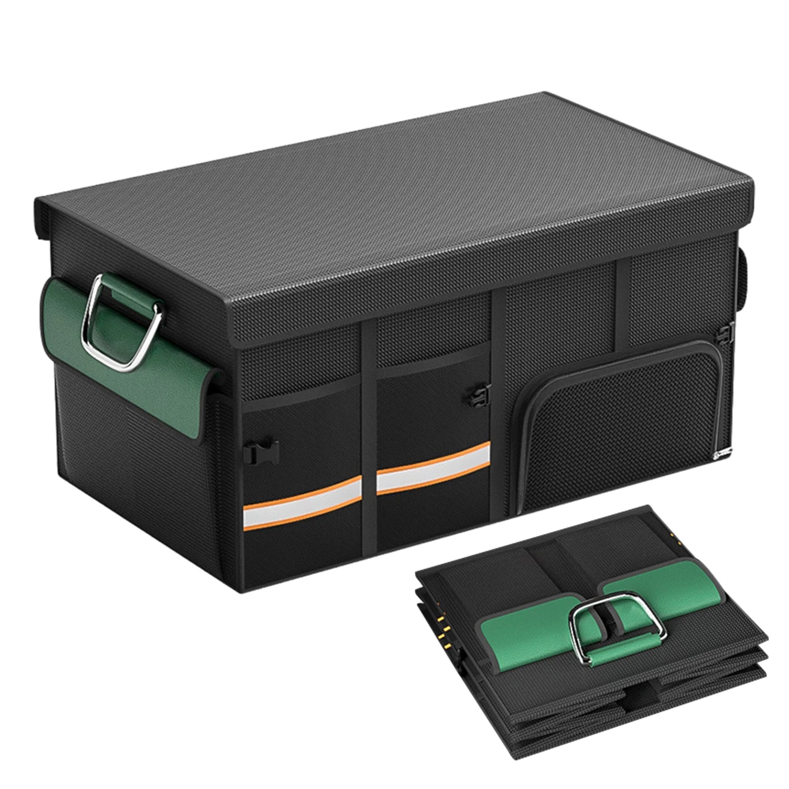 Car Trunk Organizer Multi-Compartment Foldable Anti-Slip Storage Bag