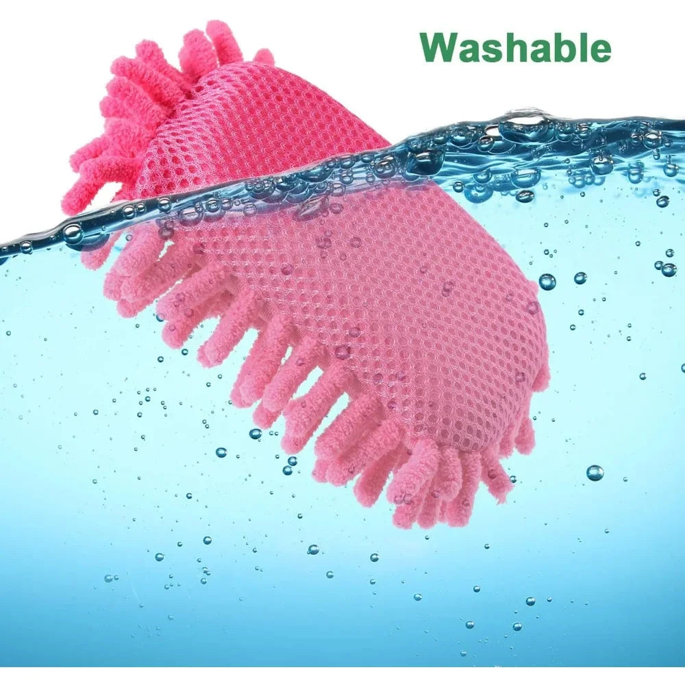 Washable Microfiber Whiteboard Erasers 6-Pack Dry Erase &amp; Chalkboard Cleaner