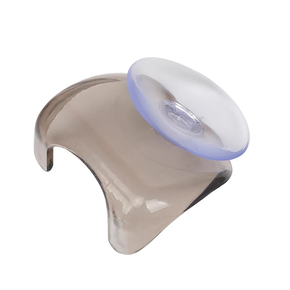 Suction Cup Shaver Hanger 2-Pack Wall Mounted Razor Storage Shelf (Gray)