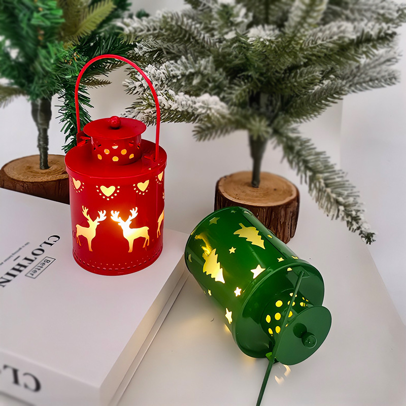 Christmas Candle Lights LED Small Lanterns Wind Lights Electronic Candles (Green)
