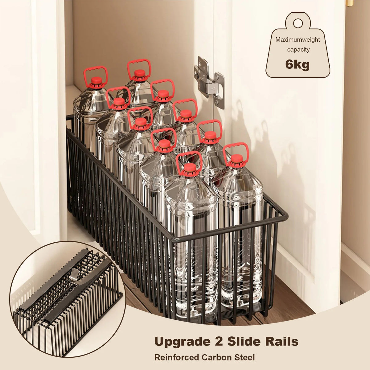 Under Sink Cabinet Organizer Pull Out Sliding Shelves (Set of 2)