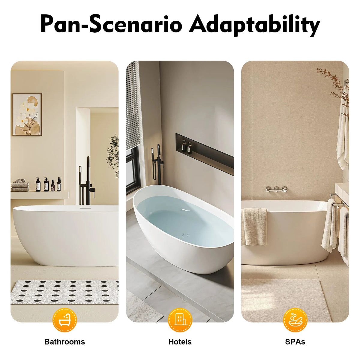 Bathtub Mat with Pillow, PVC Foam Bath Tub Cushion for Adults