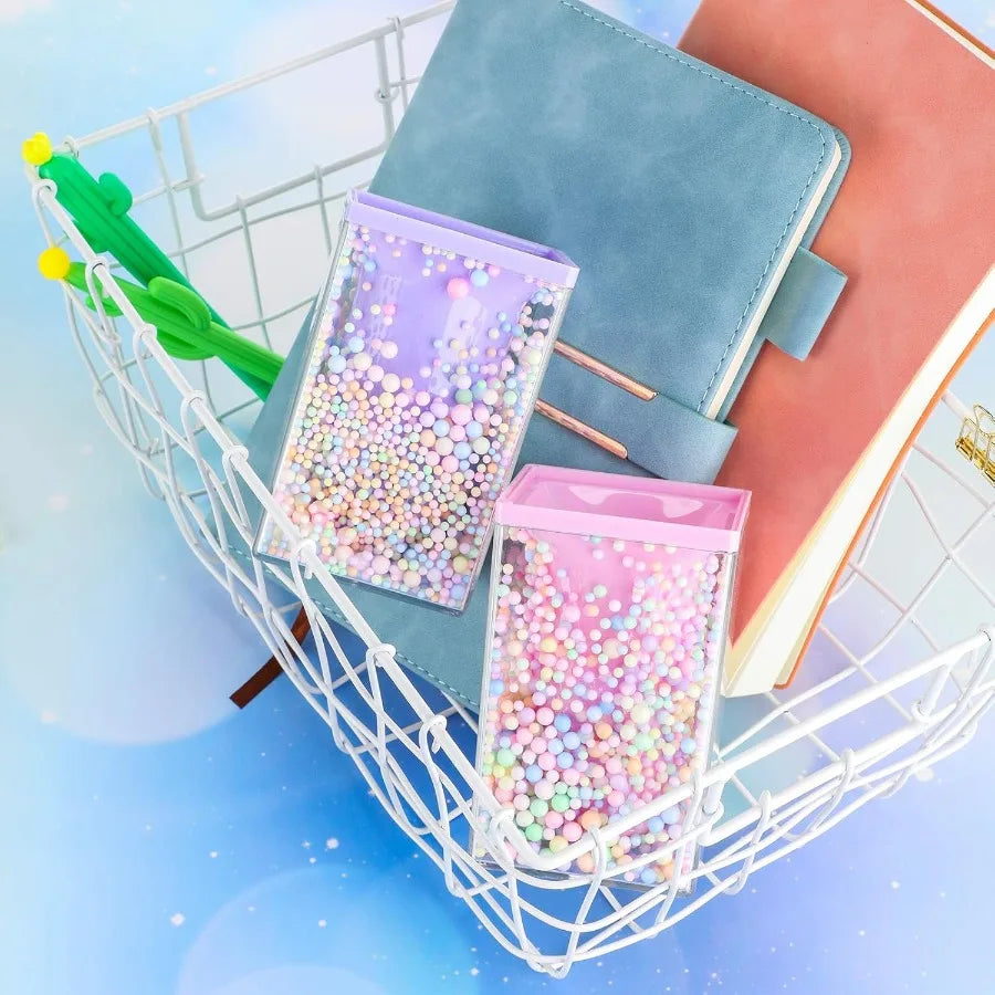 Multipurpose Desktop Organizer 2 Pieces Cute Bubble Pen Holder (Random Color)