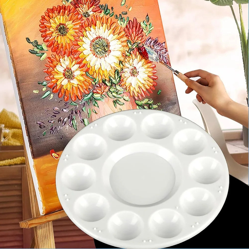 Plastic White Paint Palettes 15-Pack for Students