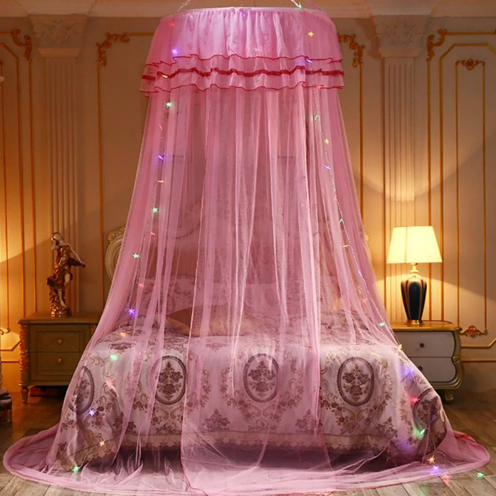 Princess Wind Bed Canopy Mosquito Net (Purple)