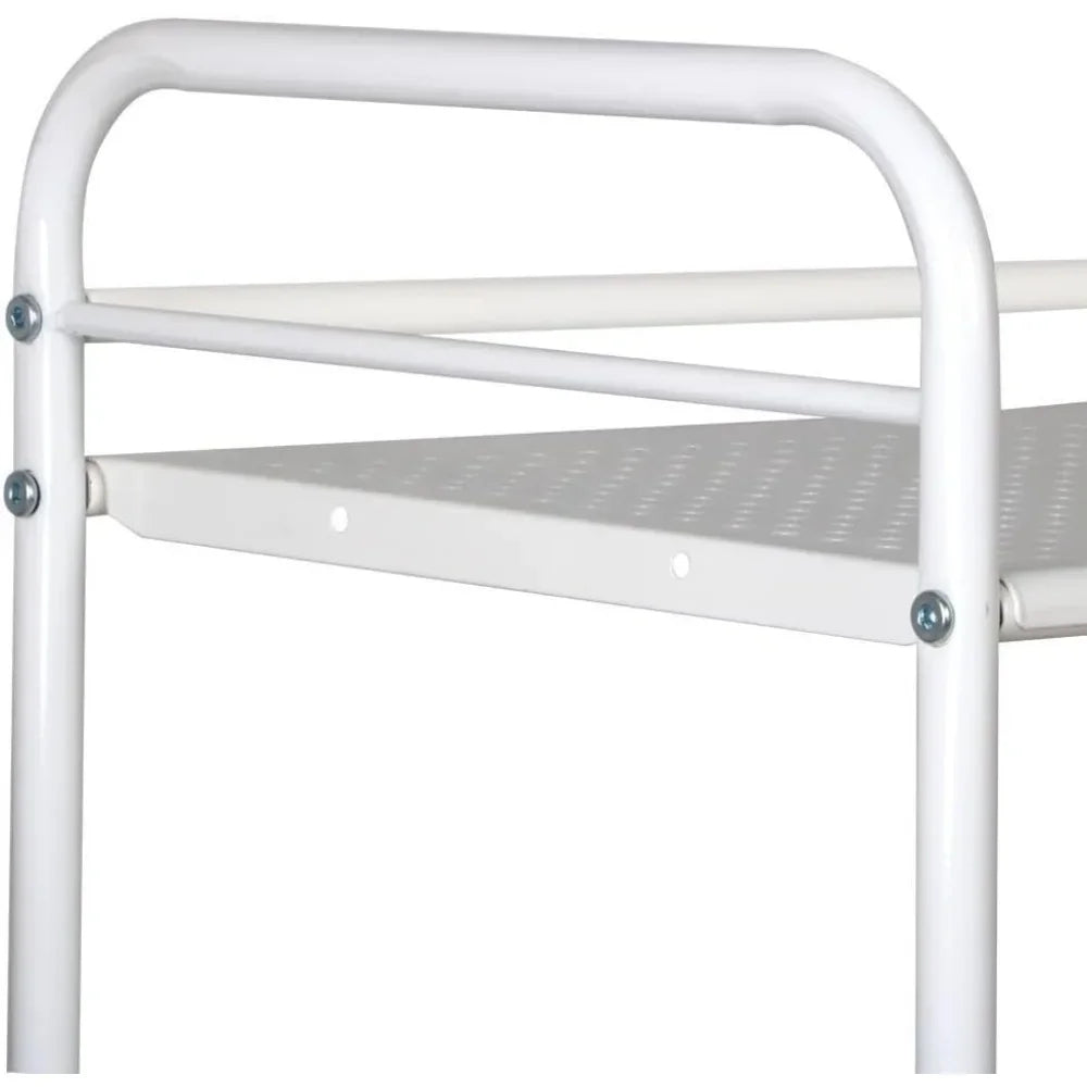 3-Tier Lockable Home Trolley with Wheels